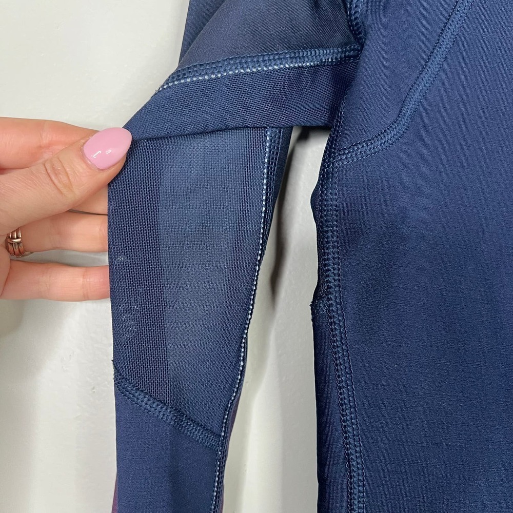 Nike Pro Hyperwarm Athletic Shirt Ombre Sleeves Mesh Detail Thumb Holes Sz Small - Picture 5 of 13